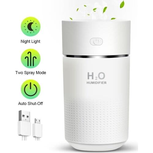 ELOOLE 360mL Air Humidifier Household Bedroom Small Mini Air Purification LED Night Lamp USB Fogger Mist Maker Quiet Sprayer
