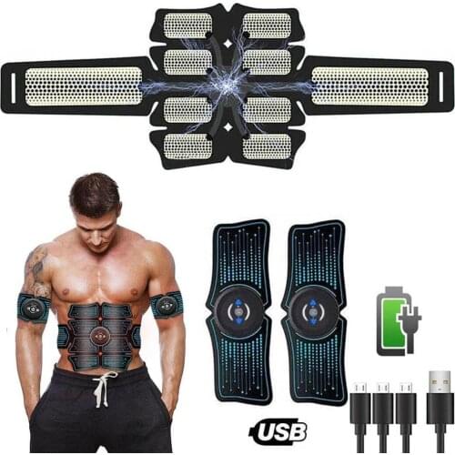 EMS Muscle Trainer Toner Vibration Body Slimming Belt Unisex Abdominal Stimulator Machine Ab Trainer Home Gym Fitness Equiment