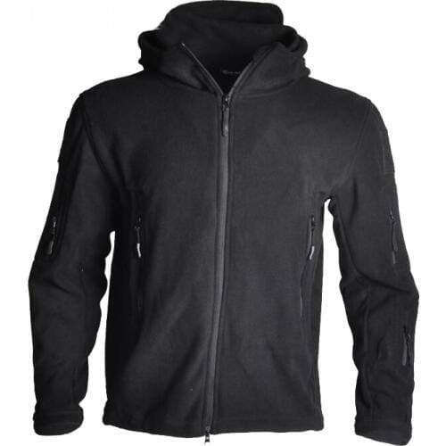 Softshell Tactical Men Jacket Thick Fleece Coat Winter Thermal Hooded Jacket Outdoor Hiking Camping Windproof Jacket