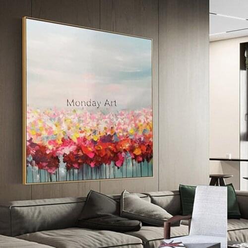 Largre canvas painting Hand painted sea flower Oil Paintings On Canvas seascape oil painting Wall Art pictures for Living Room