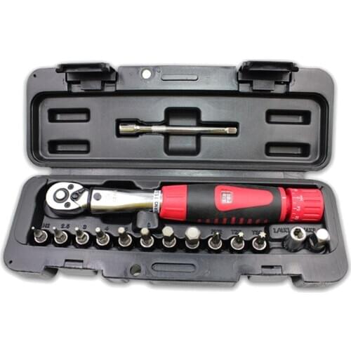 KKMOON 1/4" DR 2-24Nm Bike Torque Wrench Set Bicycle Repair Tools Kit Ratchet Mechanical Torque Spanner Manual Wrenches