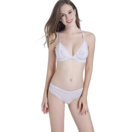 Europe And The United States New Lace Bra Set Light And Breathable Rimless Underwear Bralette Bra Sets Lingerie Bralette Set