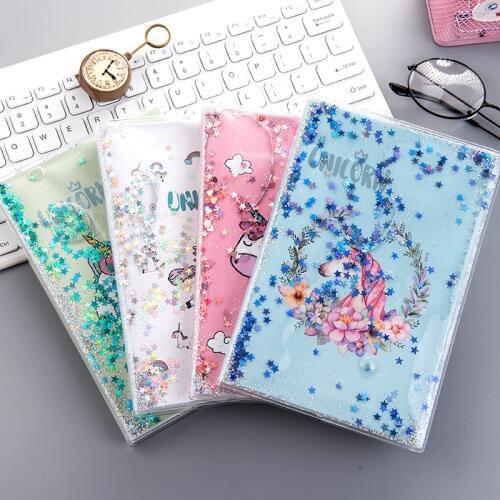 Cute PVC Sequins Cover Flamingo Unicorn Notebook Monthly Weekly Planner Agenda Diary Journal School Office Writing Stationery