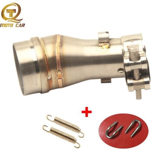 Motorcycle Exhaust muffler Middle tube 51MM Steel bend connecter link pipe escape GP Scooter Clamp Exhaust systems Accessory