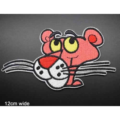 Cheetah Head Iron on Full Embroidered Cloth Patch For Girls Boys Clothes Stickers Apparel Garment Accessories