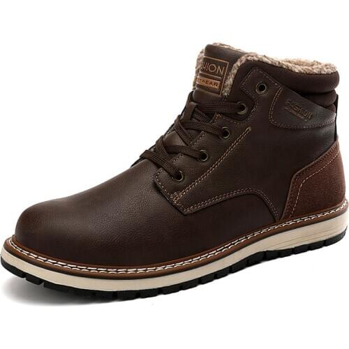 New Snow Boots Protective and Wear-resistant Sole Man Boots Warm and Comfortable Winter Walking Boots Big Size 39-46 rtg5