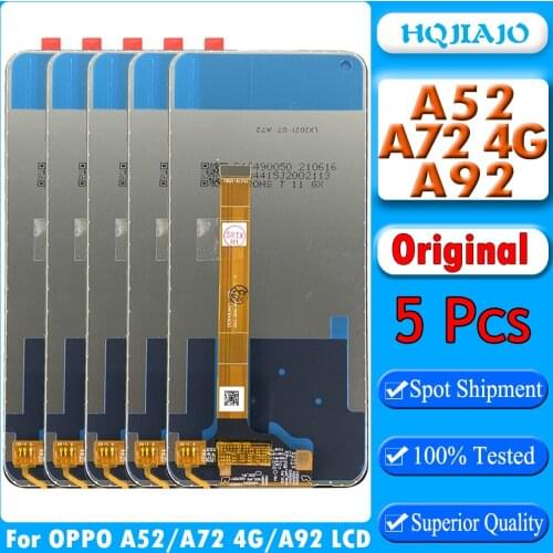 5pcs Original For Oppo A52 A72 A92 CPH2067 LCD Display Touch Screen Digitizer Assembly Replacement For Oppo A52 A72 A92 LCD