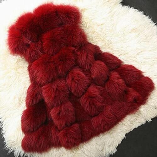 Rebicoo Red Fur Coats