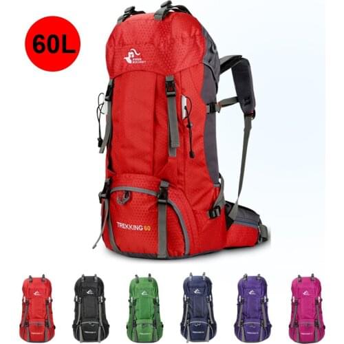 New 50L & 60L Outdoor Backpack Camping Climbing Bag Waterproof Molle Hiking Mountaineering Backpacks Sport Climbing Rucksack