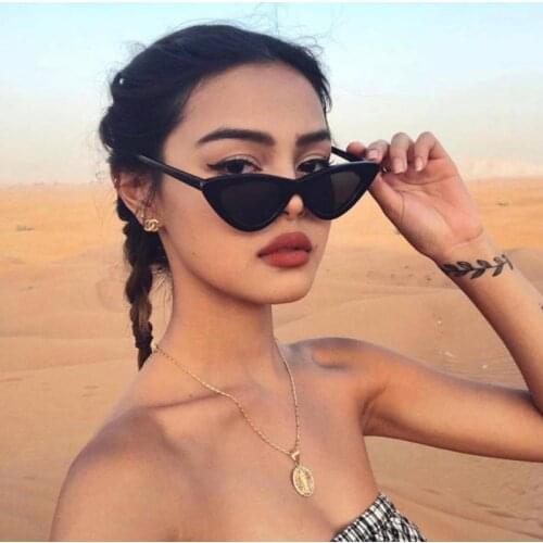 Vintage Women Fashion Eye Sunglasses Retro Cat Style Lady Sunglasses Eyewear Triangular Man Sun Glasses Oculos De Sol UV400