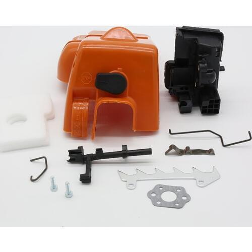 Top Cover Air Filter Bumper Spike Shaft Rod Kit fit for Stihl MS180 MS170 018 017 MS 180 Spare Parts Gasoline Chainsaw Chain Saw