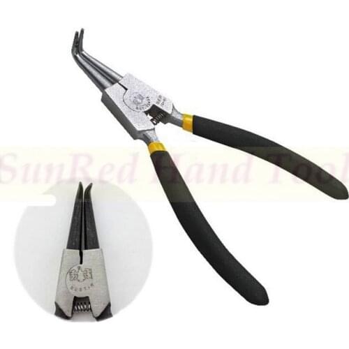 BESTIR taiwan brand black Nickel Plating outter shaft bent 6" small circlip plier NO.12432 wholesale freeshipping