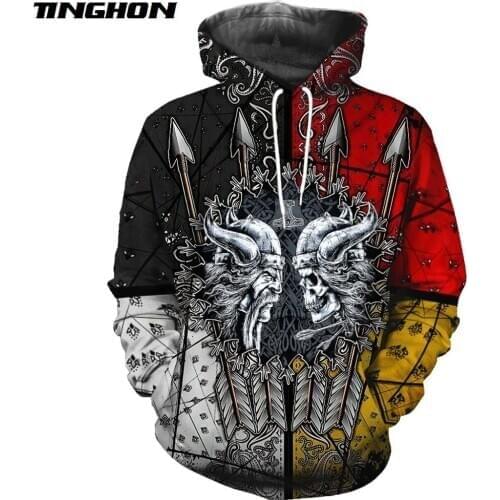 XS-7XL New Fashion Men hoodies 3D All Over Printed Viking Tattoo T-shirt/Hoodie costume Unisex Casual Tracksuit streetwear