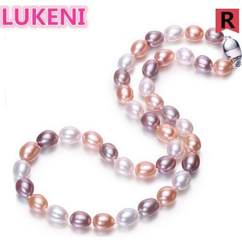High quality Natural Pearl Jewelry 7-8mm Perfect Natural Pearl Necklaces Fashion Jewelry Necklaces for Women Free shipping DZK