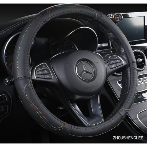 ZHOUSHENGLEE Microfiber Leather Car Steering Wheel Cover For Chevrolet Cruze Captiva Lacetti Aveo Niva Spark Sonic Trax Camaro