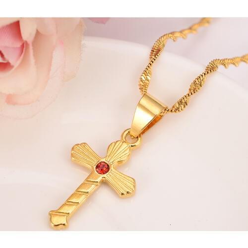 Goldolor Jewelry Antique crystal cz Cross Crucifix Jesus Cross Pendant Necklaces men boys jewelry boyfriend gift diy