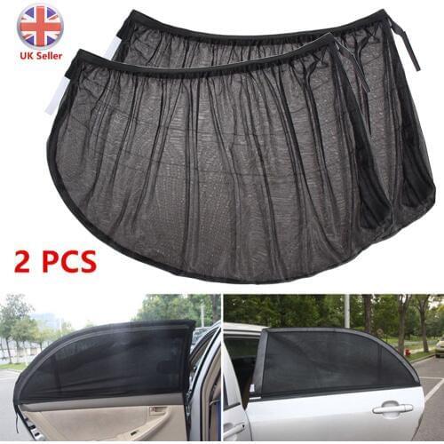 1 pair Front Rear Window Car Sun Shade Cover Rear Side Window Kids Baby Max UV Protection Block Mesh Fit most car models