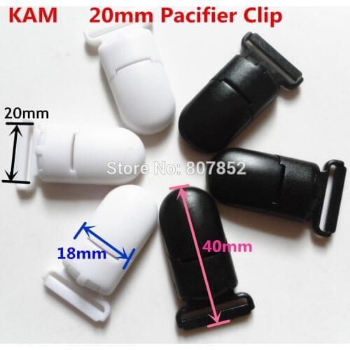 2 color mixed) 30pcs Plastic Baby Dummy suspender soother Clips For MAM NUK Pacifier Chain Tape width: 20mm