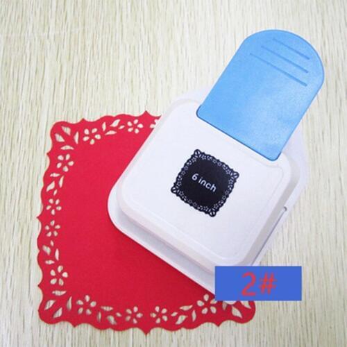 6 inch Photo Frame Shape Lace Embossing Printing Machine Manual Card Tool Flower and Foliage Crafts Scrapbook Hole Border Punch