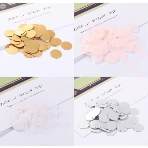 60Pcs/Pack 25mm Matte Sequins Gold Silver Pink White Frosted Sequins for Craft DIY Belly Dress Sewing Accessories