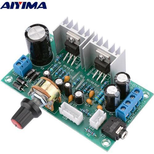 AIYIMA Amplifiers Audio Board AC DC 12V TDA2030 Power Amplifier 2.0 15Wx2 Pure TDA20 Amplificador Board DIY For Home Theater