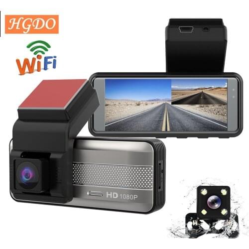 HGDO WIFI Dash Cam Full HD 1080P 3.16" IPS Car DVR Dual Lens Camera Night Vision Video Recorder Dashcam24H parking Monitor