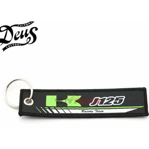 Motorcycle Embroidery Key Holder Chain Collection Keychain For Kawasaki J125 Badge Keyring