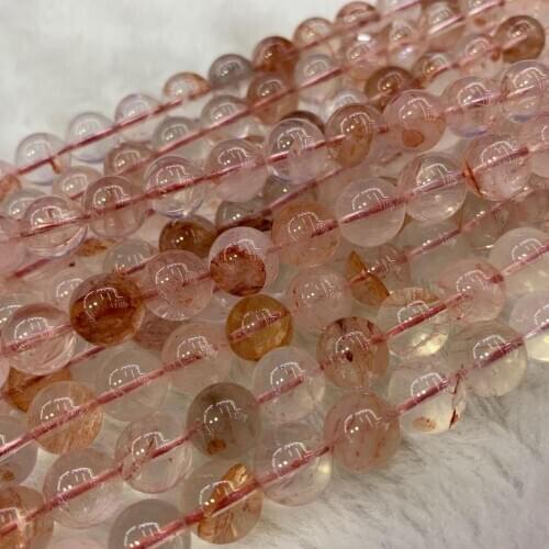 8mm 10mm 12mm natural iron quartz beads natural GEM stone beads DIY spacer beads for jewelry making strand 15" wholesale