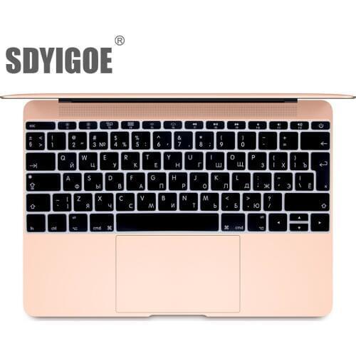 Russian Keyboard Cover Skin UK Silicone For Macbook 12"A1534 Retina for Pro 13" Not with touch bar A1708 Dustproof Film