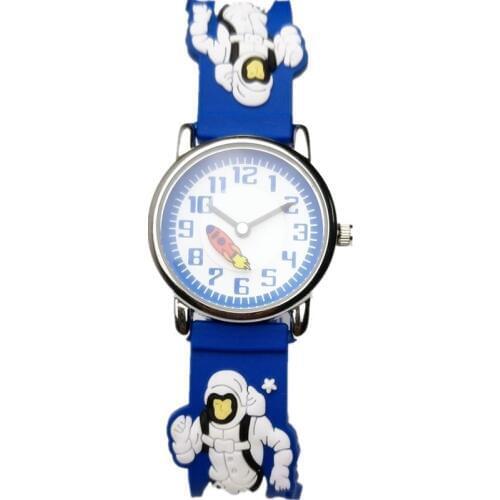 WILLIS Fashion Children Watch Cartoon Astronaut Silicone Bracelet Blue Watchband Kids Watches Boys Gift Sport Wristwatch NATATE