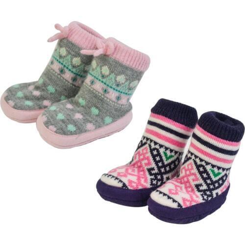 LionBear 2 pair/lot Baby foot socks for babies winter shoes for girls boy 100% cotton animal warm kid soft Comfortable shoe baby