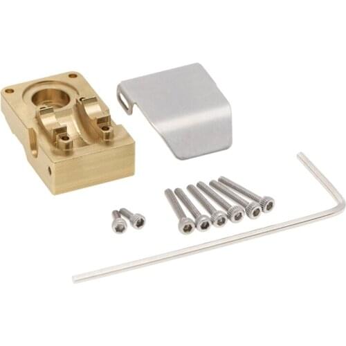 For 1/24 RC Crawler Axial SCX24 90081 Parts Brass Differential Cover Bridge Axle Cover with Armor Upgrade Accessories
