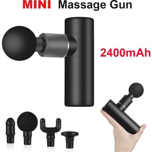 Mini Electric Massage Gun Deep Muscle Fascial Body Massager Gun Tissue Percussion Small Fitness Equipment Acid Relief Pain Relax