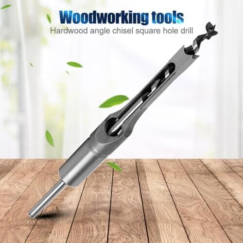 DIY Square Hole Mortiser Drill Bit Woodworking Twist Drill Mortising Hole Drill Greatly Reduces the Resistance of the String