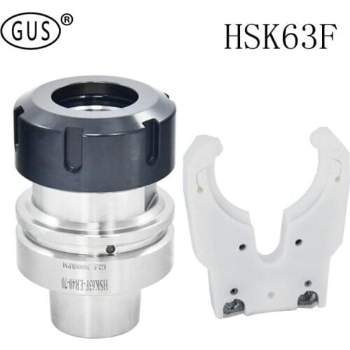 GUS high precision HSK63 tool holder HSK63F-ER16 ER20 ER25 ER32 ER40 engraving machine woodworking machine HSK63F tools holders
