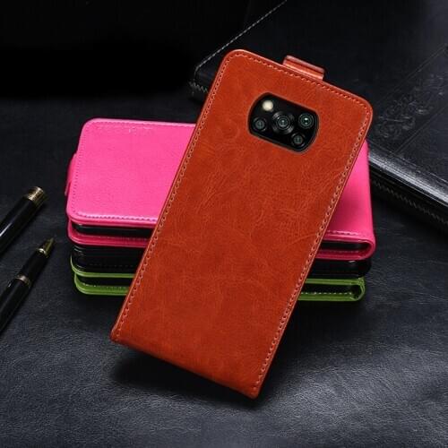 IDEWEI For Poco X3 NFC Case Cover Luxury Leather Flip Case For Xiaomi Poco X3 NFC Protective Phone Case Back Cover 6.0"