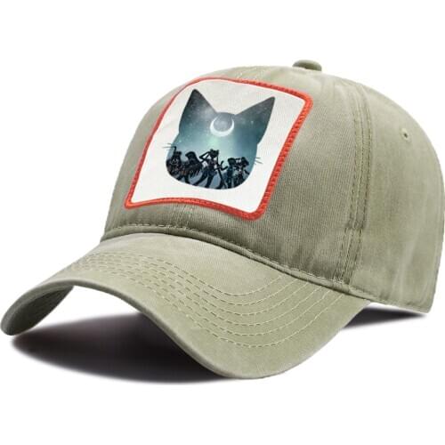 Summer Casual Riding Hats Sailor Moon Cartoon Baseball Caps Outdoor Sunscreen Snapback Hat Breathable Cotton Unisex Baseball Cap