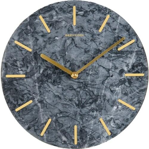 Marble clock living room wall clock northern Europe simple wall hanging household fashion atmosphere wall watch pendulum clock