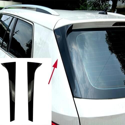 Car Rear Window Side Wing Roof Spoiler Splitter Stickers for Skoda Kodiak Rear Window Side Spoiler Wing car styling 2pcs