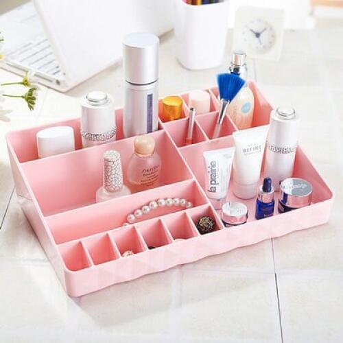 Desktop 15 case large capacity cosmetic storage box 31*20.5*8.5cm free shipping