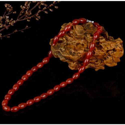 New popular natural red agate pearl necklace women fashion jewelry 8*12MM Pearl Necklace Jewelry