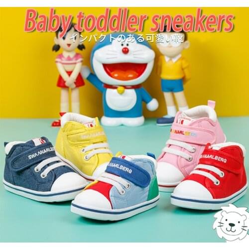 Toddler Shoes Girl Spring and Autumn New Baby Shoes Boy Velcro Anti-skid Baby Moccasins Running Lightweight Canvas Shoes