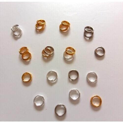 Wholesale 5000pcs 5/6/8/10mm Open Jump Rings Double Loops Gold/Silver/white K Color Split Rings Diy Jewelry Making Accessories