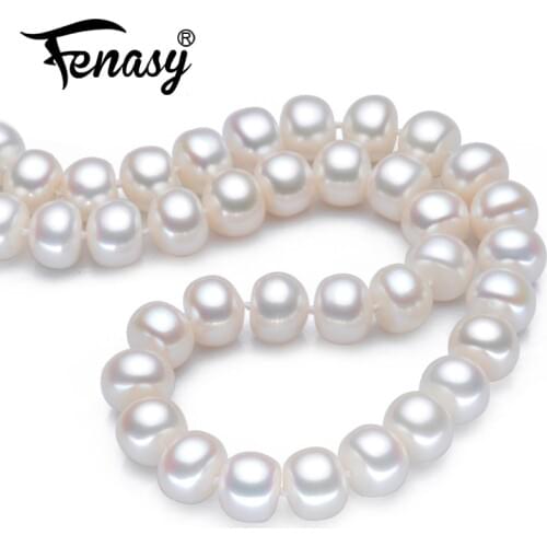 FENASY fine AAAA high quality natural freshwater pearl necklace for women gift 8-9 mm pearl jewelry choker necklace classic