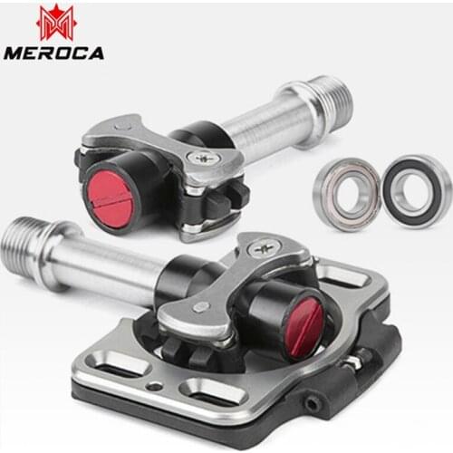 MEROCA Bike Titanium Alloy Bearing Pedal Road Bicycle Ultralight Self-locking 3