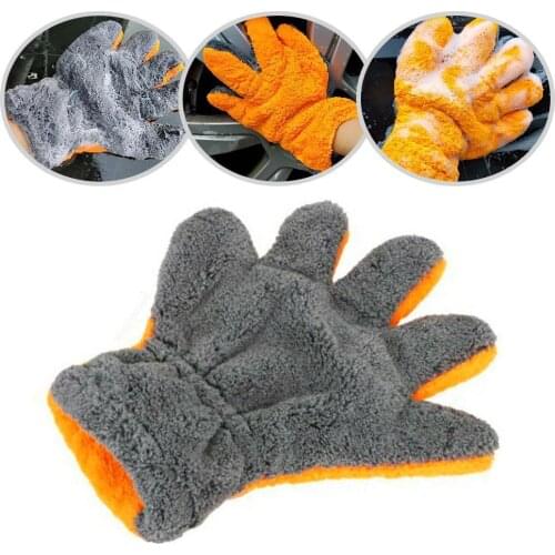 High Quality Microfiber Car Washer Cleaning Auto Care Superfine Gloves Tool Window X7J3 Soft Soft Fiber Car-styling NEW Was M5Z5