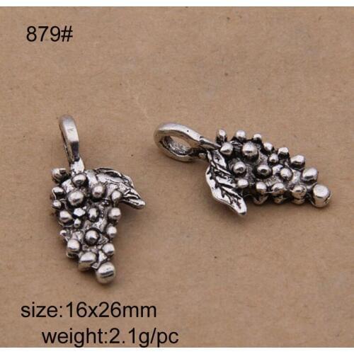 25pcs/lot 16x26mm Antique Silver Zinc Alloy Charms Grape Pendants Jewelry Findings