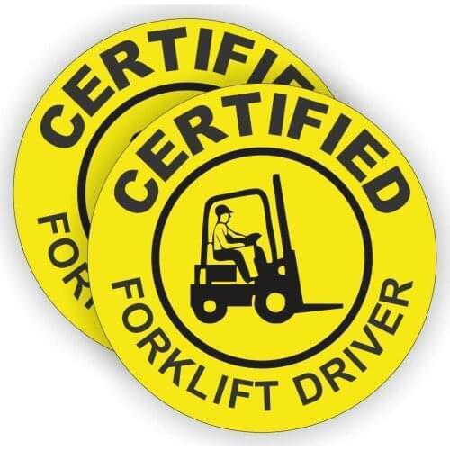 Certified Forklift Driver Hard Hat Stickers Osha Helmet Decals Tow Motor