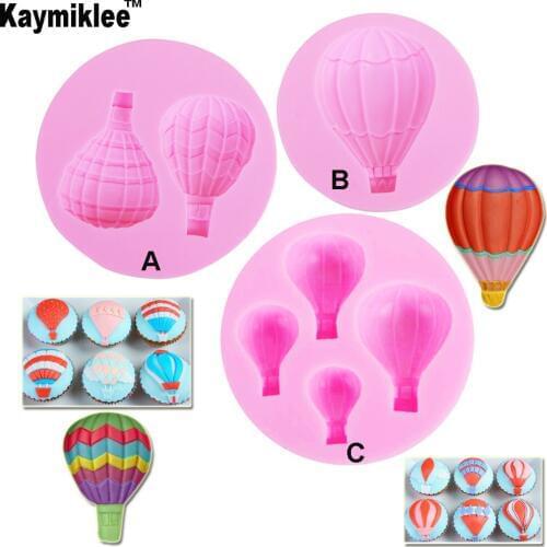 C237 Hot Air Balloon Silicone Mold Cake Fondant Chocolate Mould Biscuits Candy Molds DIY Wedding Cake Decoration