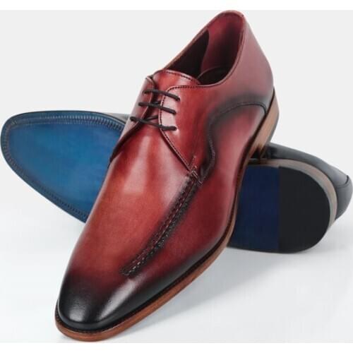 Modern Comfortable Stylish Four Season Mens Shoes Hand Painted Personalized 100% Genuine Leather